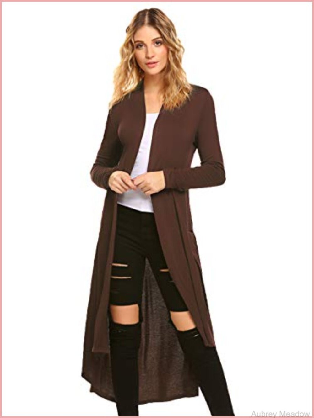 Women's Lightweight Duster Cardigan Long Open Front High Low Hem Maxi